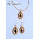 Set cu piese Picatura din dantela 2 cercei si un pandantiv se reface la comanda