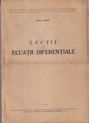 Const. Drimba - Lectii de ecuatii diferentiale foto