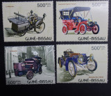 Guinea-Bissau, 2012, First cars, 4v. MNH