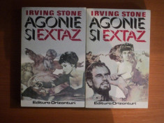 AGONIE SI EXTAZ VOL. I - II DE IRVING STONE , BUCURESTI 1993 foto