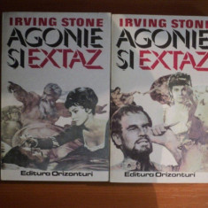 AGONIE SI EXTAZ VOL. I - II de IRVING STONE , Bucuresti 1993