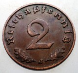 2.859 GERMANIA 2 REICHSPFENNIG 1938 J, Europa, Bronz