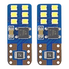 Bec de pozitie tip LED Canbus T10 W2.1x9.5 W5W, 12-24V 2W, 12SMD , culoare alb , Vertex, set 2 buc