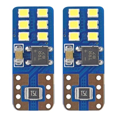Bec de pozitie tip LED Canbus T10 W2.1x9.5 W5W, 12-24V 2W, 12SMD , culoare alb , Vertex, set 2 buc foto