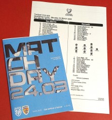 Program (RAR) meci fotbal + foaie de joc SAN MARINO - ROMANIA (24.03.2025) foto