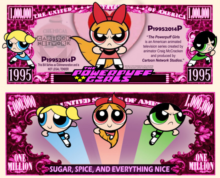 SUA = FANTASY NOTE (TJ6) = DESENE ANIMATE : THE POWERPUFF GIRLS - 2014 - UNC