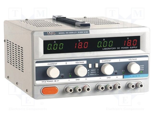 Alimentator laborator liniar multicanal AXIOMET 0-30VDC 0-5A
