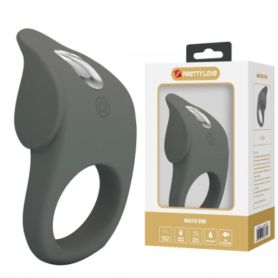 Inel de Penis Master Alto, 10 Moduri Vibratii, Silicon, USB, Negru foto