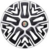 Set 4 Capace Roti 15 &quot; Best Alb-Negru, Compatibile Cu Alfa Romeo