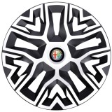 Cumpara ieftin Set 4 Capace Roti 15 &quot; Best Alb-Negru, Compatibile Cu Alfa Romeo