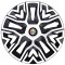 Set 4 Capace Roti 15 &quot; Best Alb-Negru, Compatibile Cu Alfa Romeo