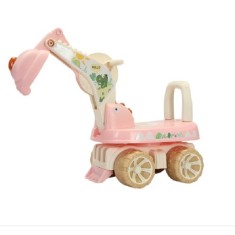 Excavator pentru Copii, 4 Roti Roz