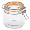 Borcan Sticlă, Capac Sigiliu, Capacitate 0,5L, Transparent, Oem