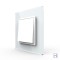 Intrerupator Simplu Mecanic Cap Cruce, 2 Module LIVOLO cu Rama din Sticla - Serie Noua SmartElectro IntelligentHouse