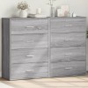 Dulapuri Gossi 2 buc Gri Sonoma 60x31x84 cm Lemn Prelucrat Comoda Living Depozitare Multifunctional