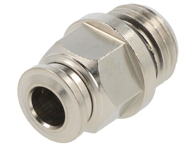 Racord Push-in Simplu 1/4&amp;quot; Alamă Nichelată 20bar foto
