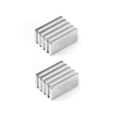 Set 10 magneti neodim, universali, diverse activitati, 20x10x1.5 mm