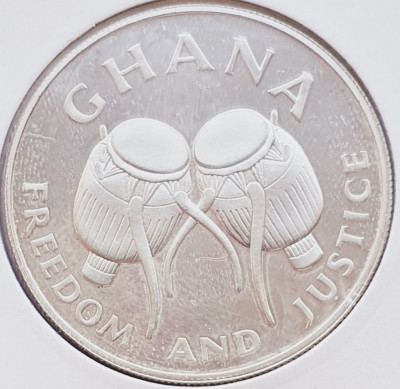 1963 Ghana 100 Cedis 1986 Commonwealth Games km 27 argint foto