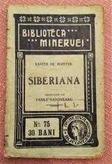 Siberiana. Biblioteca Minervei, 1910 Nr. 75 - Xavier De Maistre
