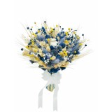 Buchet de Flori Eventissimi - Plante Uscate, Galben Albastru