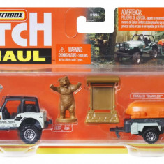 MATCHBOX HITCH&HAUL SET 2 VEHICULE MBX OFF ROAD 1988 JEEP 4X4 TRAILER TRAWLER