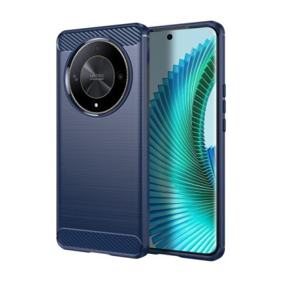 Husa pentru Honor Magic6 Lite - Techsuit Carbon Silicone - Blue foto