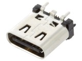 Soclu USB C PCB SMT PIN 16 Vertical USB 3.1 5A