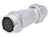 Mufă WF16 mamă PIN 10 IP67 5A 400V pentru lipire pe cablu 5-6,5mm
