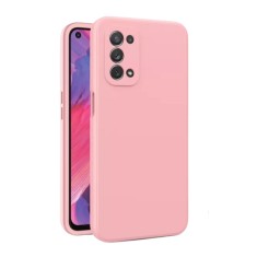 Huse silicon antisoc cu microfibra in interior Oppo A74 5G Roz