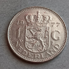 M3 C50 - Moneda foarte veche - Olanda ante euro - 1 gulden - 1977