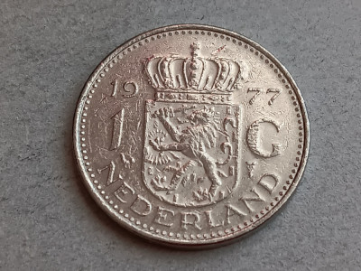 C50 - Moneda foarte veche - Olanda ante euro - 1 gulden - 1977 foto
