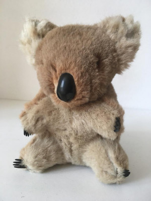 * Jucarie veche Koala, Vintage, blana naturala, 15cm, ochi de sticla foto