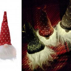 Decoratiune luminoasa Gnome w red hat, Lumineo, 6x6x20 cm, poliester, rosu