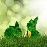 Decor de Paște - iepuraș - 2 tipuri - 10 cm - verde