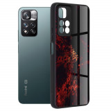 Cumpara ieftin Husa pentru Xiaomi Redmi Note 11 Pro+ 5G, Techsuit Glaze Series, Red Nebula