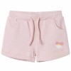 Pantaloni scurți pentru copii cu șnur, roz deschis combinat, 104 10965, vidaXL