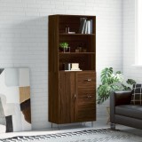 vidaXL Dulap &icirc;nalt, stejar maro, 69,5x34x180 cm, lemn compozit