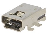 Soclu USB A mini SMT 4 pini orizontale