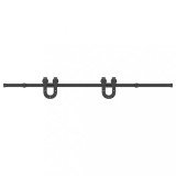 Cumpara ieftin Set feronerie pentru usi glisante, negru, 200 cm, otel