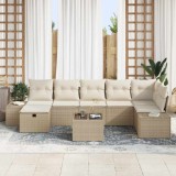 vidaXL Set de canapele pentru grădină 8 pcs Bej 55 x 62 x 69 cm
