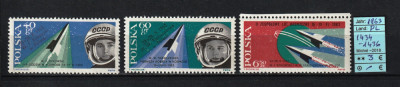 Polonia, 1963 | Vizita cosmonauţilor - Cosmos - SUPRATIPAR | MNH | aph foto
