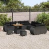 VidaXL Set de canapele pentru grădină 13 pcs Negru 80 x 80 x 71 cm 3363879