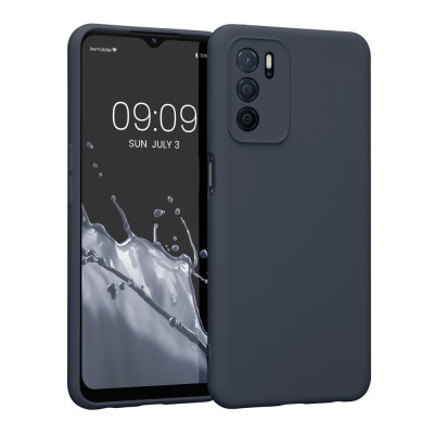 Husa Kwmobile pentru OPPO A16/A16s, Silicon, Negru, 57572.47 foto