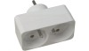 Adaptor 2 prize Domino 2x16 A, alb
