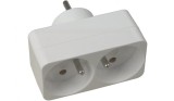 Adaptor 2 prize Domino 2x16 A, alb