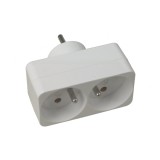 Adaptor 2 prize Domino 2x16 A, alb