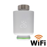 Cap termostat smart pentru calorifer PNI CT24, Wi-Fi, programabil, afisaj digital, functie fereastra deschisa, Child Lock, alb