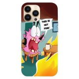 Husa compatibila cu Apple iPhone 14 Pro Max model courage this is not fine, Silicon, TPU, Viceversa, Transparent, Carcasa