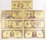 Set fantezie bancnote aurite $ dolari americani