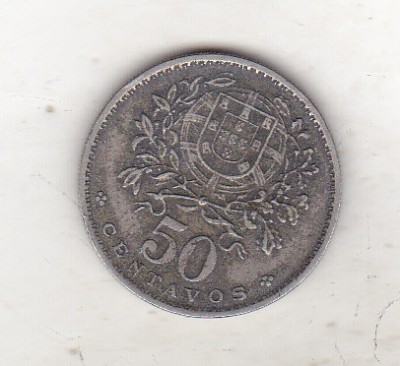 bnk mnd Portugalia 50 centavos 1952 foto